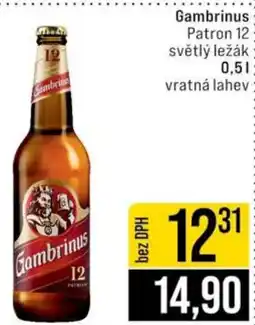 Jip Gambrinus Patron 12 světlý ležák nabídka