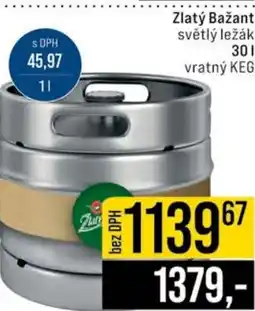 Jip Zlatý Bažant světlý ležák nabídka