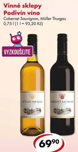 CBA Vinné sklepy Podivín víno, 0,75 l nabídka