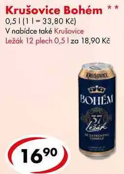 CBA Krušovice Bohém, 0,5 l nabídka