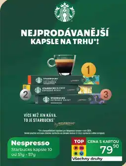 Tamda Foods Nespresso Starbucks kapsle 10 od 51g - 57g nabídka