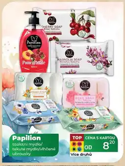 Tamda Foods Papilion toaletní mýdlo/ tekuté mýdlo/vlhčené ubrousky nabídka