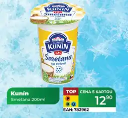 Tamda Foods Kunín Smetana nabídka