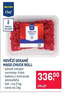 Makro Hovězí sekané maso chuck roll nabídka