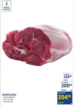 Makro Hovězí kližka nabídka