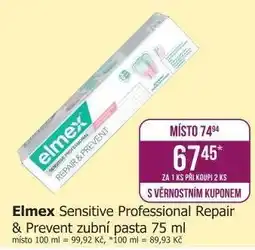 Teta Elmex Sensitive Professional Repair & Prevent zubní pasta 75 ml nabídka