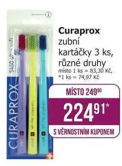 Teta Curaprox zubní kartáčky 3 ks nabídka