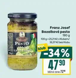 Billa Franz Josef Bazalkové pesto nabídka
