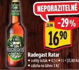 Albert Pivo radegast ratar nabídka