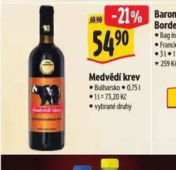 Albert Medvědí krev nabídka