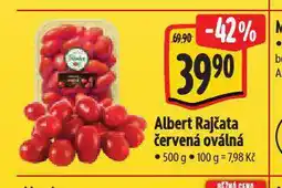 Albert Rajčata červená oválná nabídka