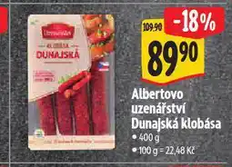 Albert Dunajská klobása nabídka