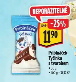 Albert Pribináček tyčinka s tvarohem nabídka