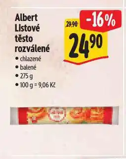 Albert Listové těsto nabídka