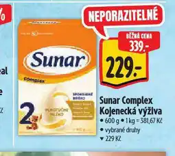 Albert Sunar kojenecká výživa nabídka