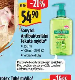 Albert Sanytol antibakteriální mýdlo nabídka