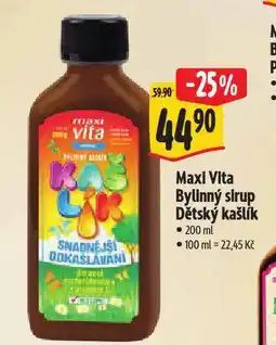 Albert Maxi vita bylinný sirup dětský kašlík nabídka