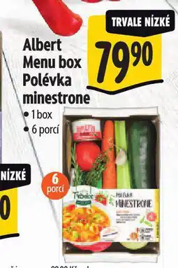 Albert Menu box polévka minestrone nabídka