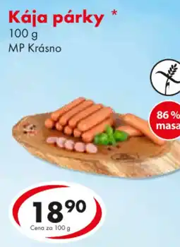 CBA Kája párky nabídka