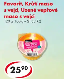 CBA Favorit, Krůtí maso s vejci, Uzené vepřové maso s vejci nabídka