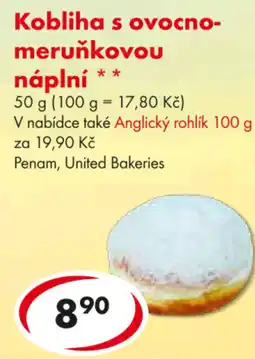 CBA Kobliha s ovocno- meruňkovou náplní nabídka