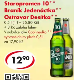 CBA Staropramen 10 Braník Jedenáctka Ostravar Desítka nabídka