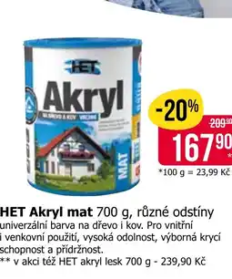 Teta HET Akryl mat nabídka
