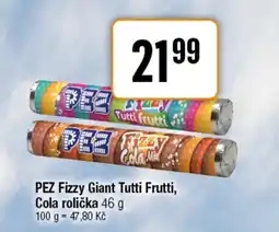 TEMPO PEZ Fizzy Giant Tutti Frutti, Cola rolička nabídka