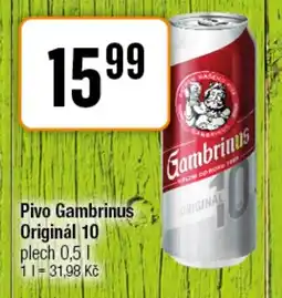 TEMPO Pivo Gambrinus Originál 10 nabídka