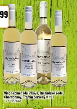 TEMPO Víno Promenáda Pálava, Rulandské šedé, Chardonnay, Tramín červený nabídka