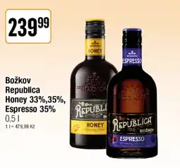 TEMPO Božkov Republica Honey 33%,35%, Espresso 35% nabídka