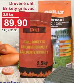 PLUS JIP Dřevěné uhlí, Brikety grilovací nabídka