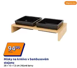 Action Misky na krmivo v bambusovém stojanu nabídka
