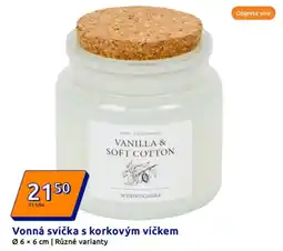 Action Vonná svíčka s korkovým víčkem nabídka