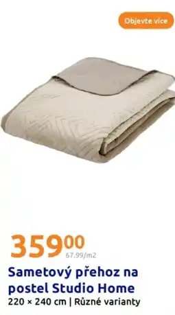 Action Sametový přehoz na postel studio home nabídka
