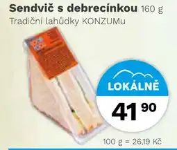 Konzum Sendvič s debrecínkou nabídka