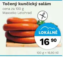 Konzum Točený kunčický salám nabídka