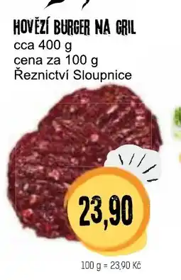 Konzum Hovězí burger na gril nabídka