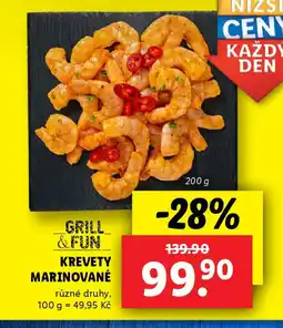 Lidl Krevety marinované nabídka