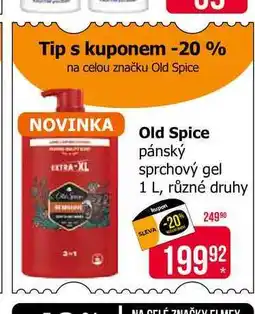 Teta Old Spice sprchový gel 1l, vybrané druhy nabídka