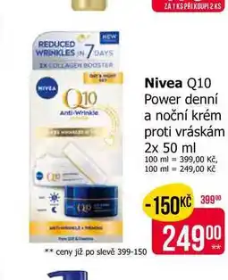 Teta Nivea Q10 Power denní a noční krém proti vráskám 2x 50 ml nabídka