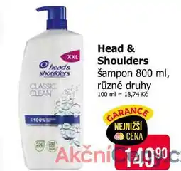 Teta Head & Shoulders šampon 800ml, vybrané druhy nabídka