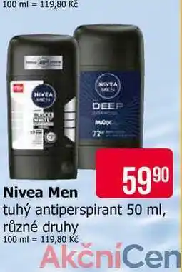 Teta Nivea Men tuhý antiperspirant 50 ml, různé druhy nabídka