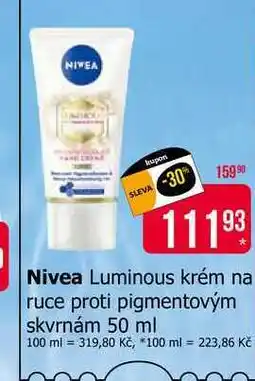 Teta Nivea Luminous krém na ruce proti pigmentovým skvrnám 50 ml nabídka