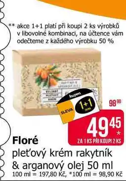 Teta Floré pleťový krém rakytník & arganový olej 50 ml nabídka