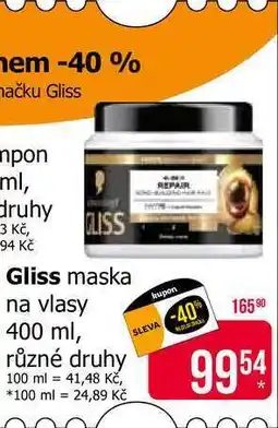 Teta Gliss maska na vlasy 400 ml, různé druhy nabídka