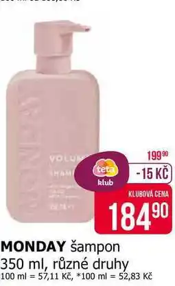 Teta ONDAY šampon 350 ml, různé druhy nabídka