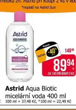 Teta Astrid Aqua Biotic micelární voda 400 ml nabídka