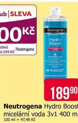 Teta Neutrogena Hydro Boost micelární voda 3v1 400 ml nabídka