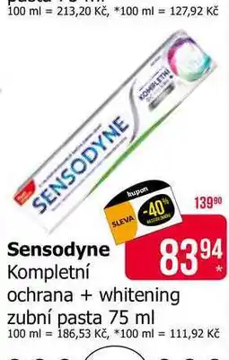Teta Sensodyne Kompletníochrana + whitening zubní pasta 75 ml nabídka